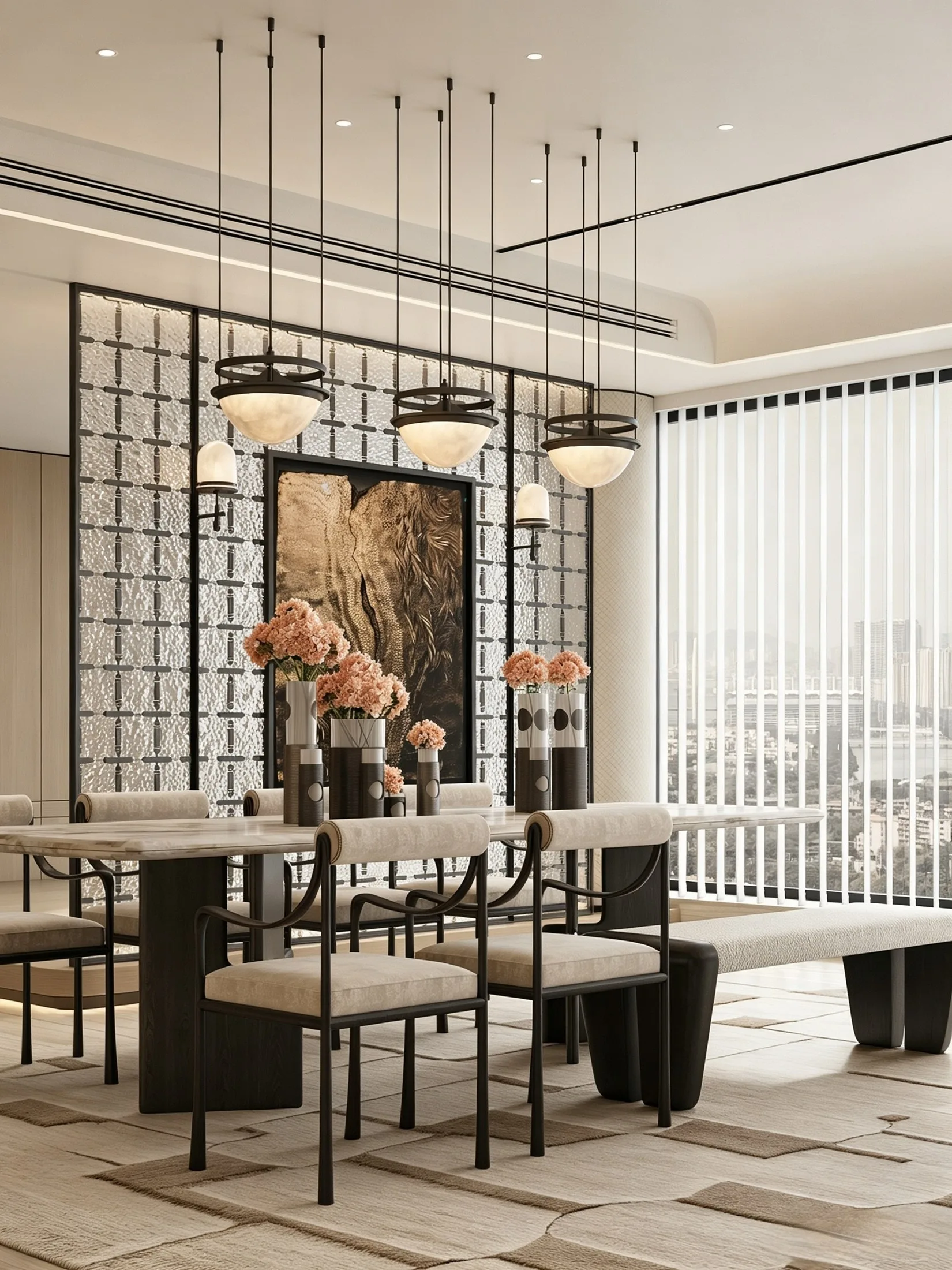 潮观揽月轩餐厅与窗景方案图|澎升设计
