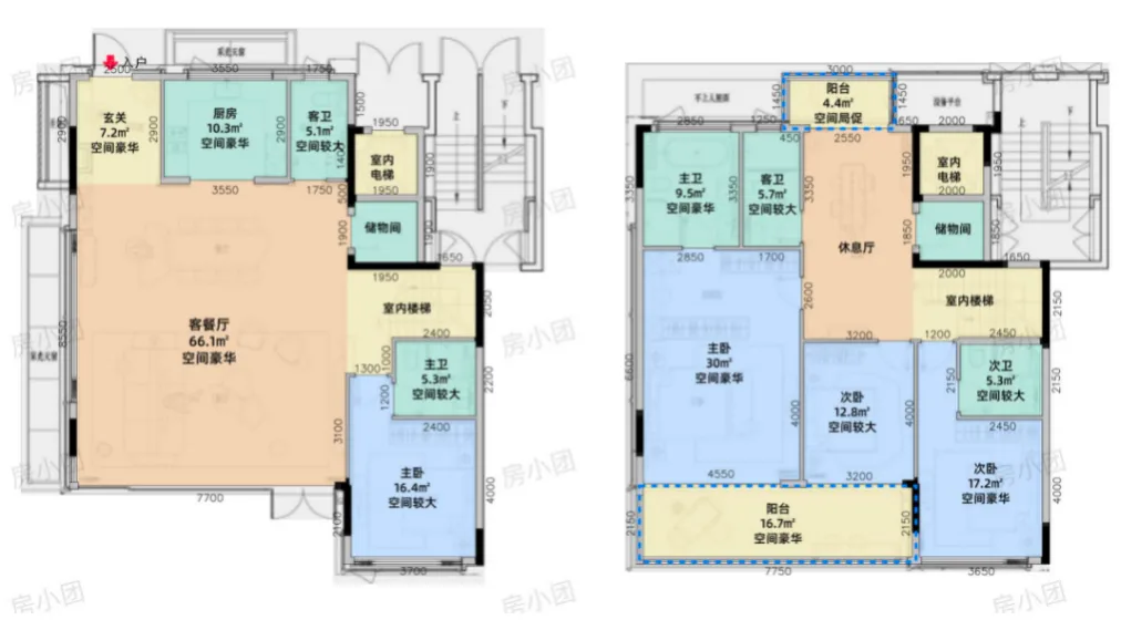 滨江·鸣湖里267㎡D-A1户型图|澎升设计