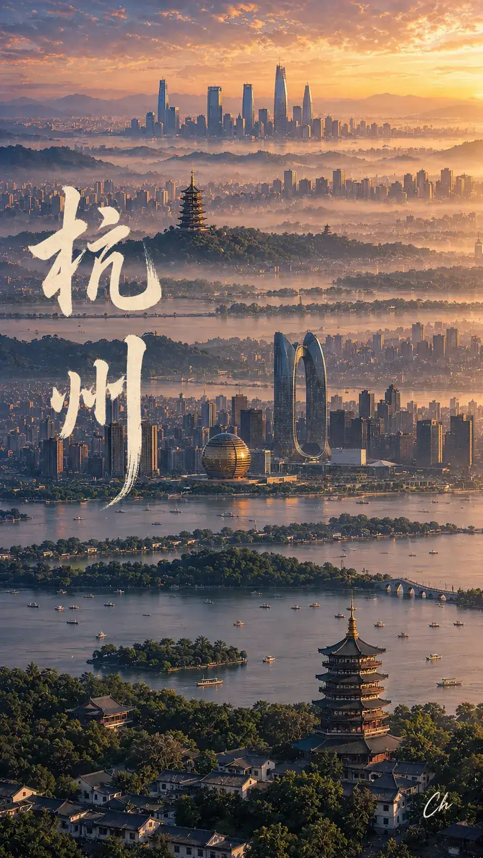 杭州豪宅全案设计与住宅设计 城市封面｜澎升设计